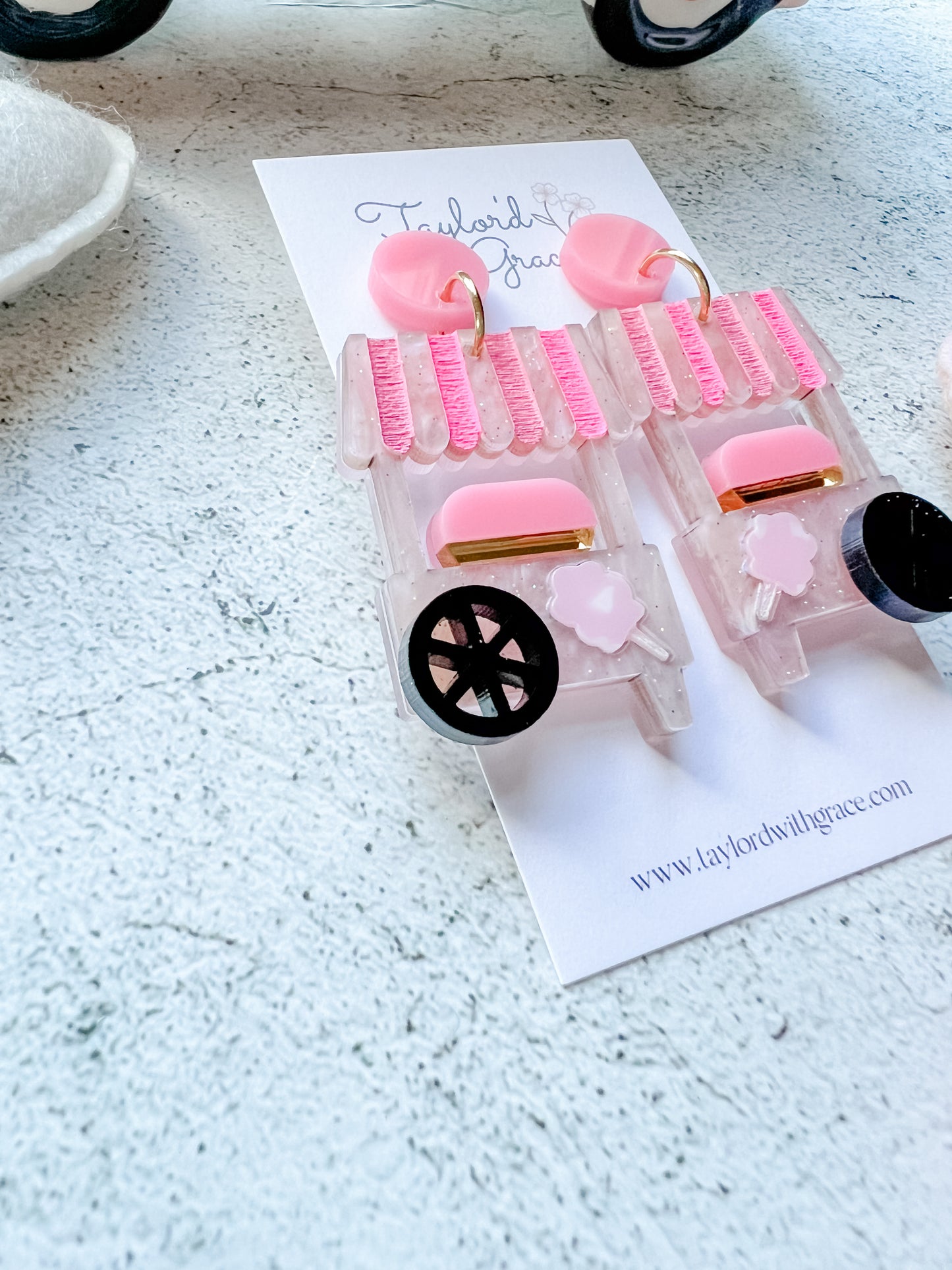 Cotton Candy Cart Earrings