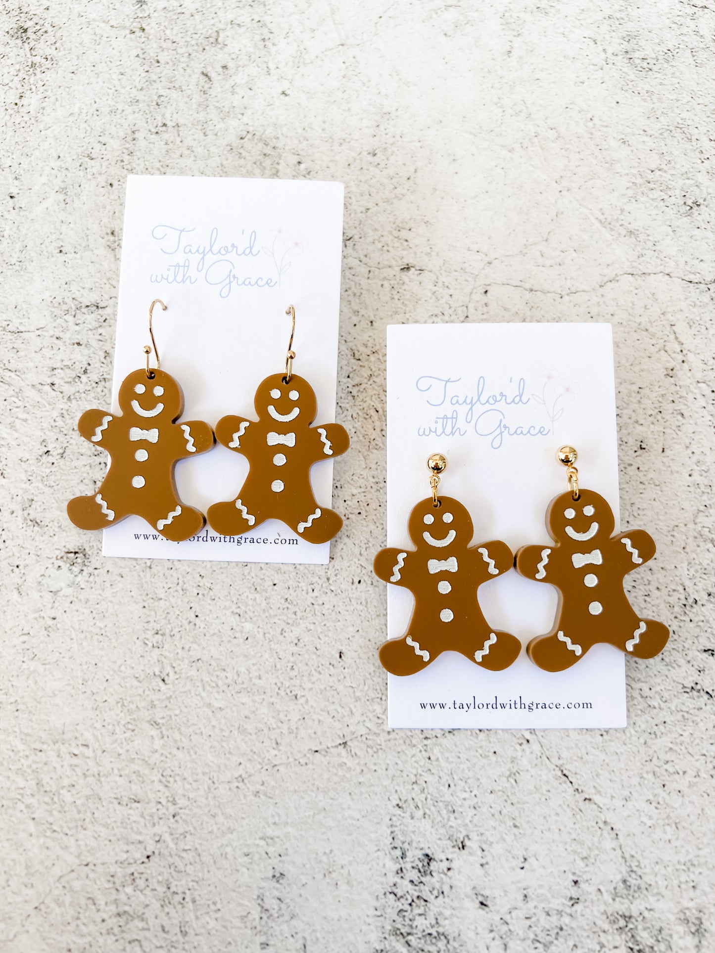 Gingerbread Cookie Earrings - Christmas Earrings